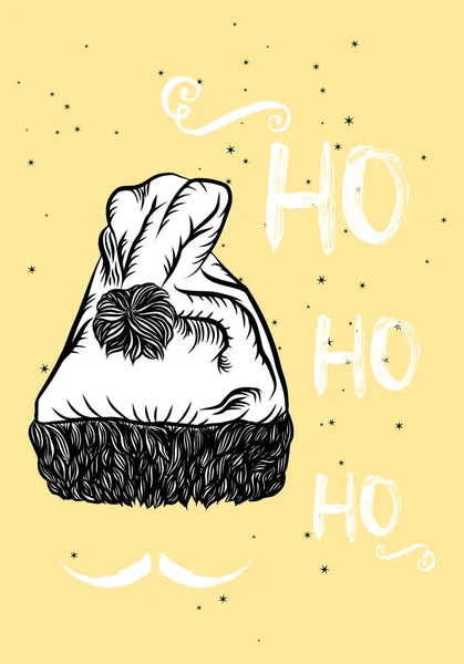 Carte de Noël dessinée à la main — Image vectorielle