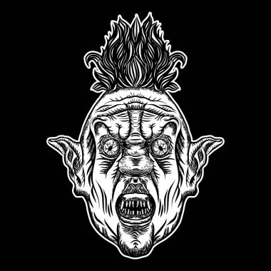 Korkutucu palyaço baş