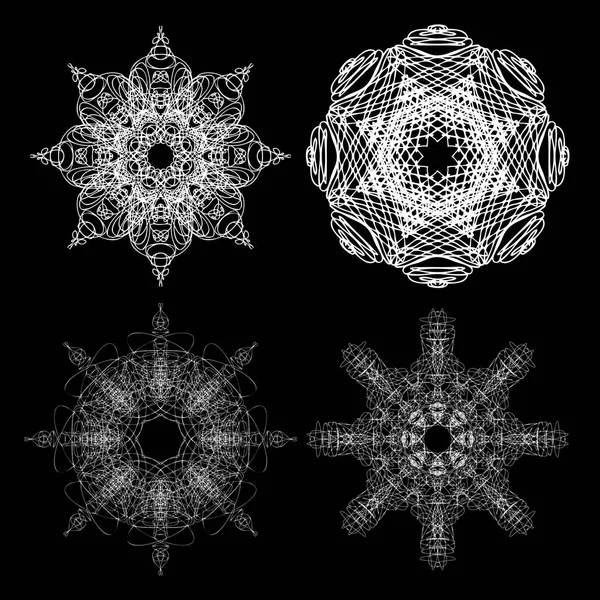 Mandala ronde géométrie sacrée . — Image vectorielle