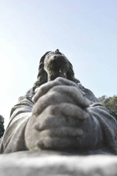 Scene of Jesus Christ praying to God, his Father.