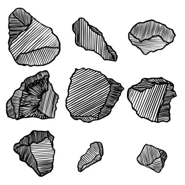 Kristaller, taş mücevher ve küme taş. 