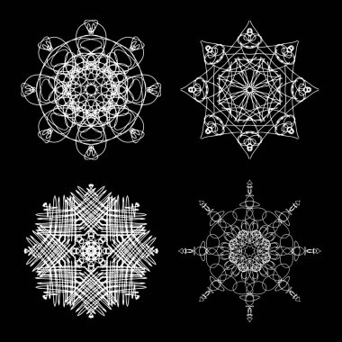 Sürekli değişen mandala Diwali Om simetrik Hint sembolü ilham