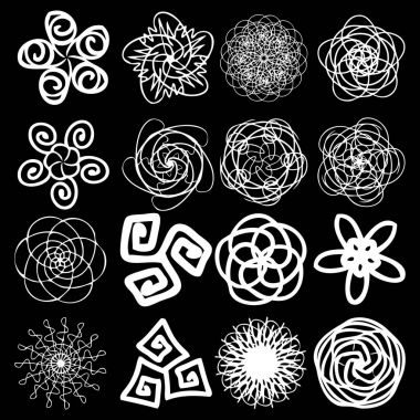 Yuvarlak simgeler spirographs tasarım 