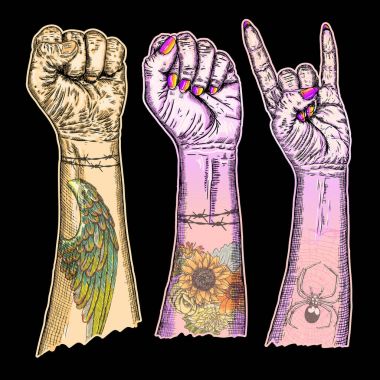 Rock and Roll müzik el işareti ayarla