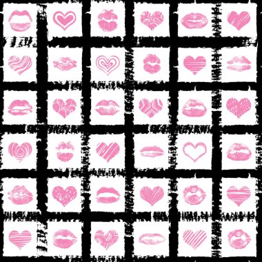 XO XO style love and kisses vector