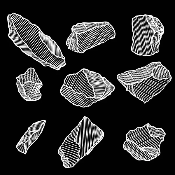 Diseño de gemas, diamantes y minerales . — Archivo Imágenes Vectoriales