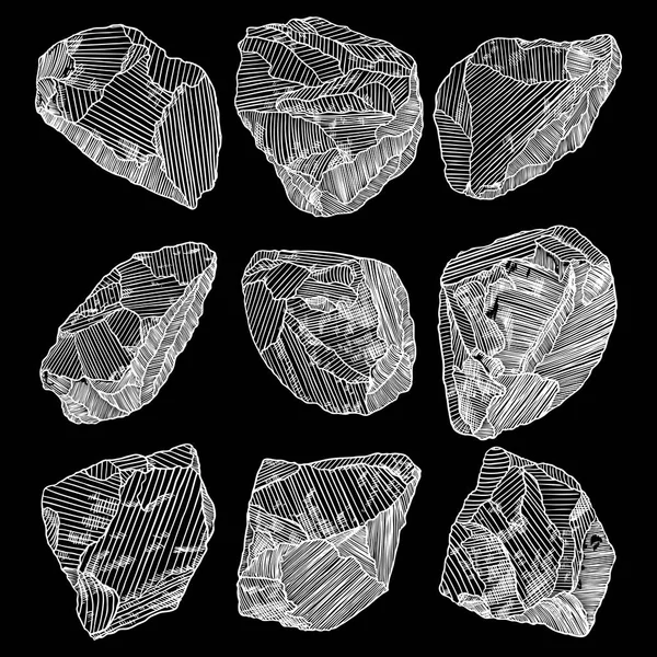 Piedra de roca conjunto . — Archivo Imágenes Vectoriales