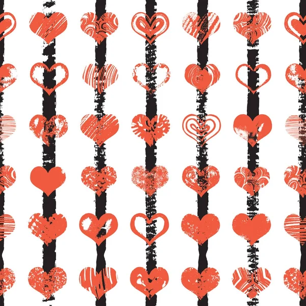 발렌타인 데이 완벽 한 패턴입니다. 섬유 패턴 또는 종이 인쇄 포장. — 스톡 벡터