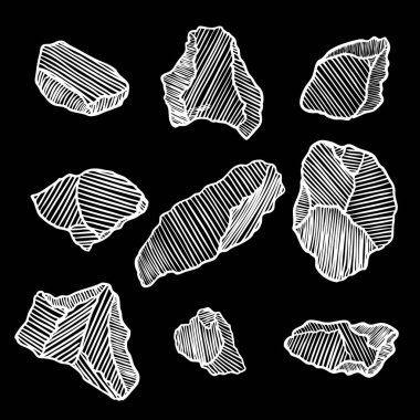 Değerli taşlar, elmas ve mineraller tasarım. 