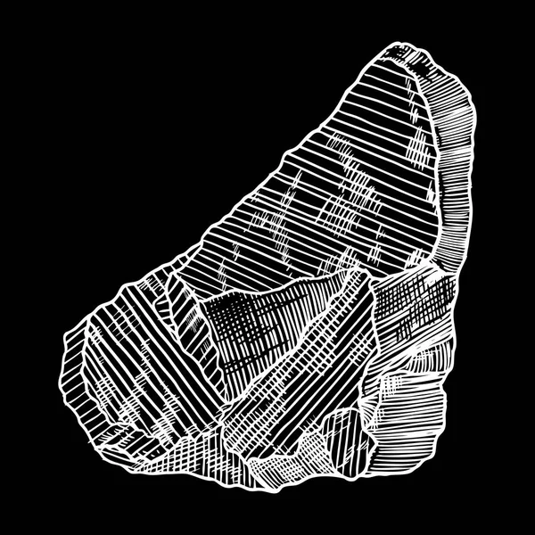 Piedra aislada. Cristal, diamante, oro, pepita . — Archivo Imágenes Vectoriales