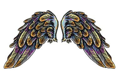 Vintage renkli kanatlar 