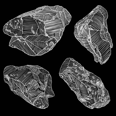 Altın rock veya nugget seti. 