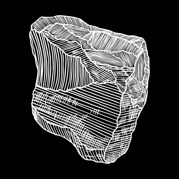 Stone isolé. Cristal, diamant, or, pépite . — Image vectorielle