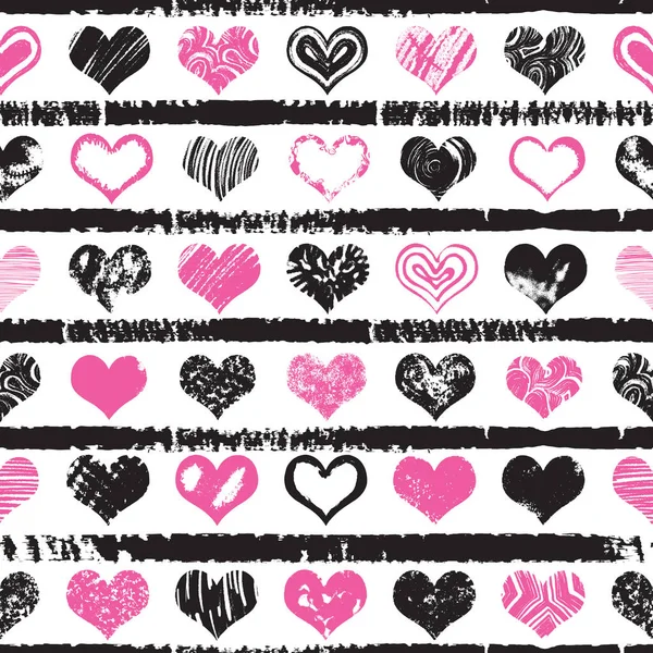 Estampado sin costuras de corazones grange . — Vector de stock