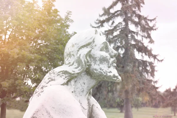 Jesus Christ face detail of stone statue. — Stock Photo, Image