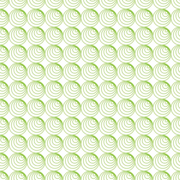 Seamless pattern in green color made of circles — Stock Vector