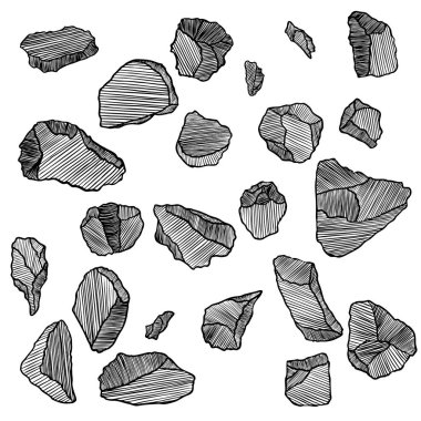 Altın rock veya nugget seti. 