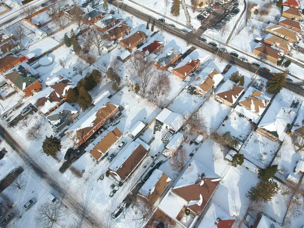 Luftaufnahme Der Stadt Hunderte Von Häusern Aus Der Vogelperspektive Vorort — Stockfoto