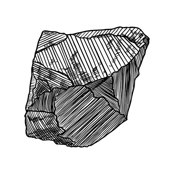 Gem Diamant Mineral Design Sketchy Mineral Håndtegnet Krystal Sten Sten – Stock-vektor