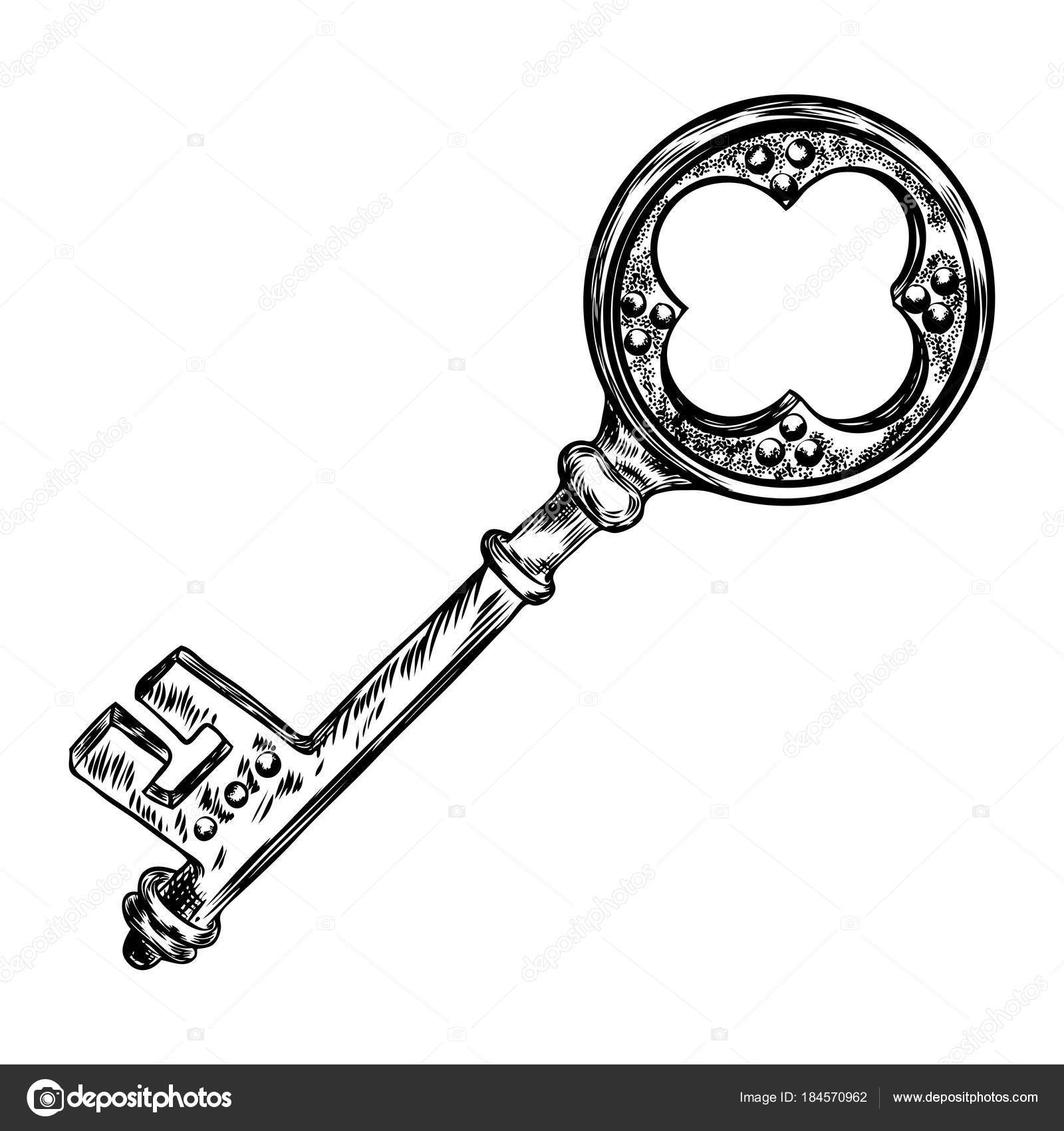 Ornamental medieval vintage keys