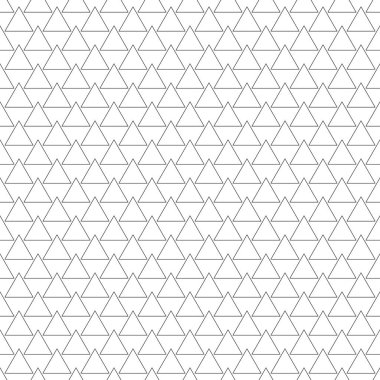 Soyut, dikişsiz, geometrik hipster moda baskı üçgeni deseni. Siyah ve beyaz kutsal geometri üçgeni fayansları. Elmas arkaplan minimal grafik desen. Vektör. 
