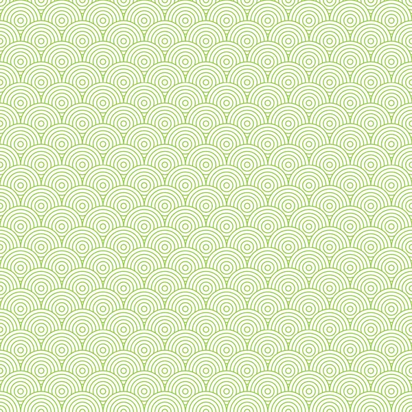 Patrón Sin Costuras Color Verde Hecho Círculos Inspirado Billete Diseño — Vector de stock