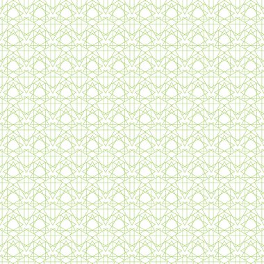 Hatları ile soyut geometrik desen. Yeşil ve beyaz sorunsuz 
