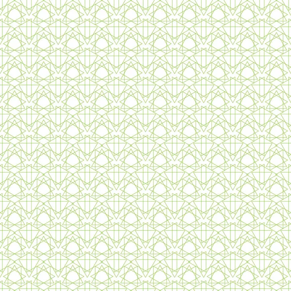 Schéma géométrique abstrait avec lignes. Vert et blanc sans couture — Image vectorielle