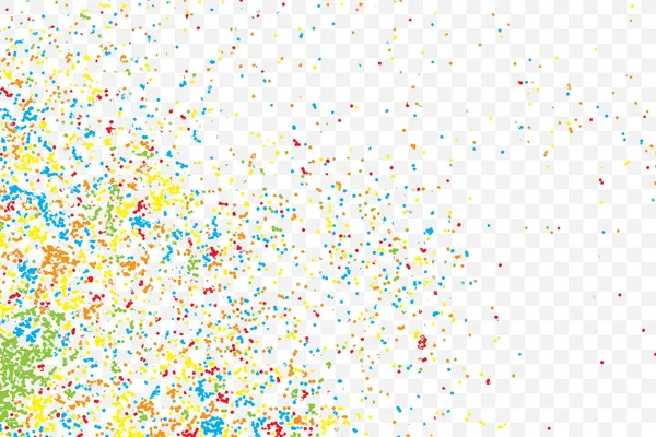 Colorida explosión de confeti. Brillo de colores y salpicaduras. G — Vector de stock