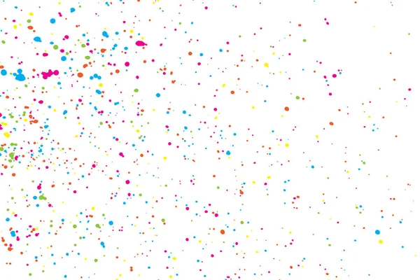 Ilustración abstracta de salpicaduras de color. Colorido confeti en blanco b — Archivo Imágenes Vectoriales