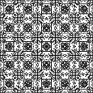 Simetrik geometrik kare ornamen ile kesintisiz yüzey deseni