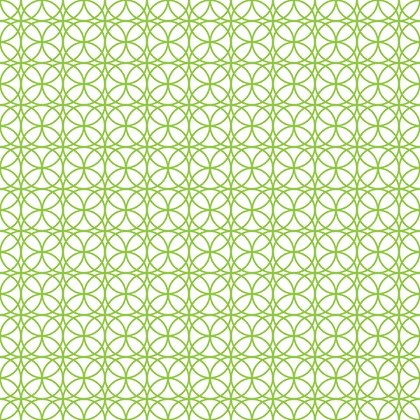 Seamless pattern in green color made of circles. Inspired of ban — Stock Vector