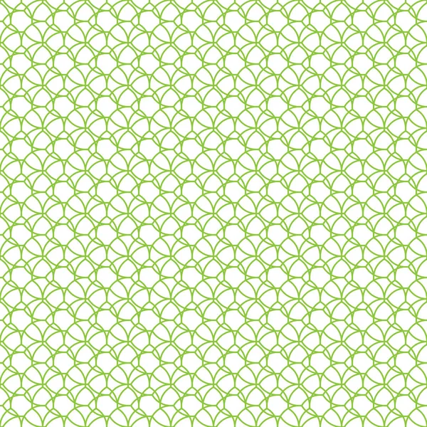 Seamless geometric pattern in green color made of thin flat tren — Stock Vector