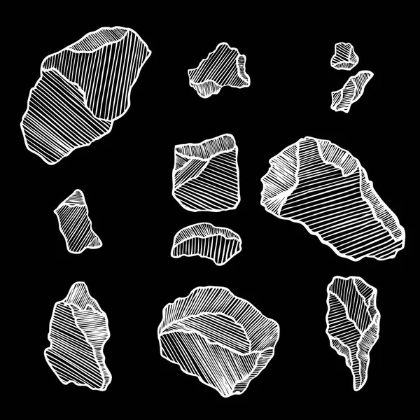 結晶、宝石岩や石をセット。地球不思議な神聖な要素 — ストックベクタ