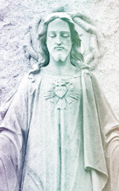 İsa Mesih Kral heykeli. Tanrı'nın oğlu Sacred Heart sanat c ile