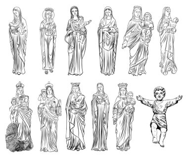 Saint Mary bebek İsa Mesih, Tanrı'nın oğlu onun h tutan kümesi