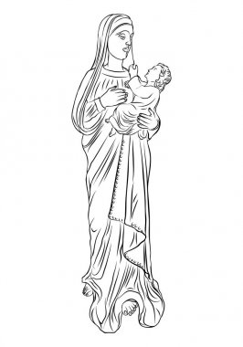 Mary Anne ile İsa bebek onun elinde. Tanrı'nın w anası