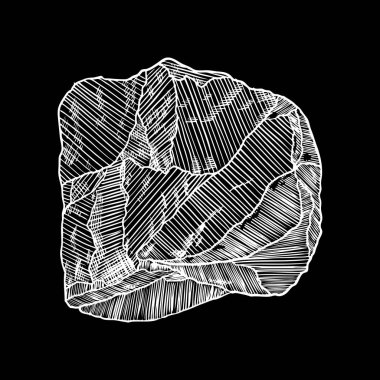 Taş el çizilmiş kroki. Taş ve kaya çıkım Şti çizim