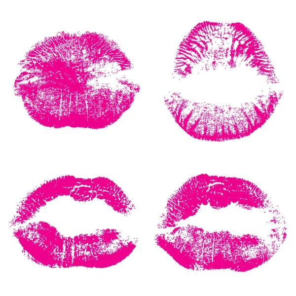 Set of fashion beauty women lips isolated on white background. V — Stock Vector