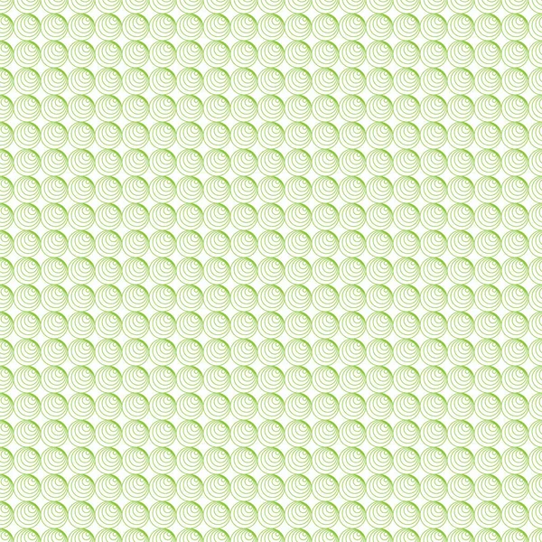 Seamless pattern in green color made of circles. Inspired of ban — Stock Vector