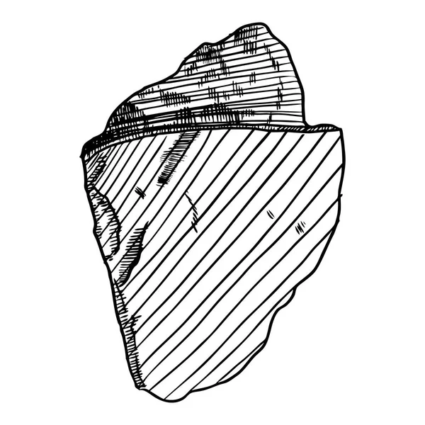 Esboço desenhado à mão. Pedra e rocha no desenho de eclosão sti —  Vetores de Stock