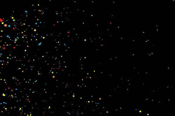 Abstracte kleur splash afbeelding op zwarte achtergrond. Kleurrijke — Stockvector