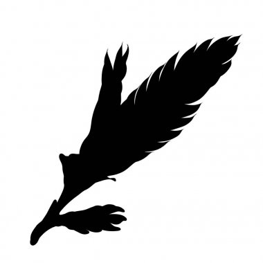 Siyah siluetler sulu kaktüs bitki Şubesi. Elle çizilmiş f