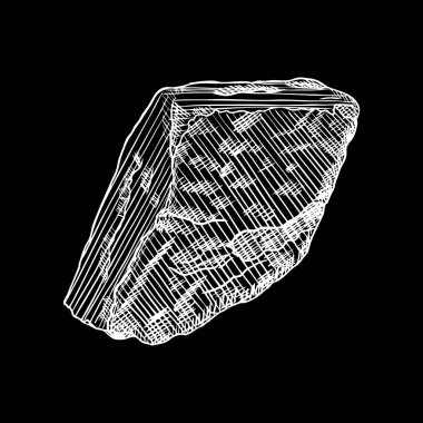 Taş çizilmiş stil ver. Büyük kaya. Kırık ve hasar görmüş st