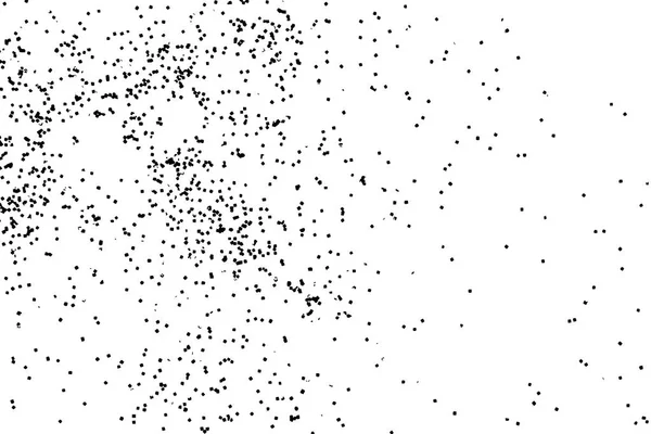 Partikelspray, Staub und Punkte, zufällige Moleküle. schwarz auf weiß — Stockvektor