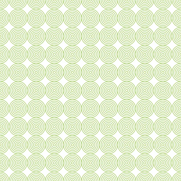 Seamless pattern in green color made of circles. Inspired of ban — Stock Vector