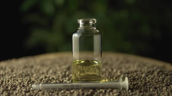 Toegelaten cannabis Cbd olie voor medische doeleinden. Achtergrond met — Stockfoto