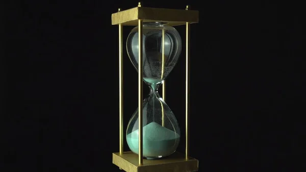 Концепція годинникового годинника. Час відкриття піску закінчується на en — стокове фото