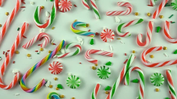 圣诞节传统的寒假糖果手杖装饰品 — 图库照片