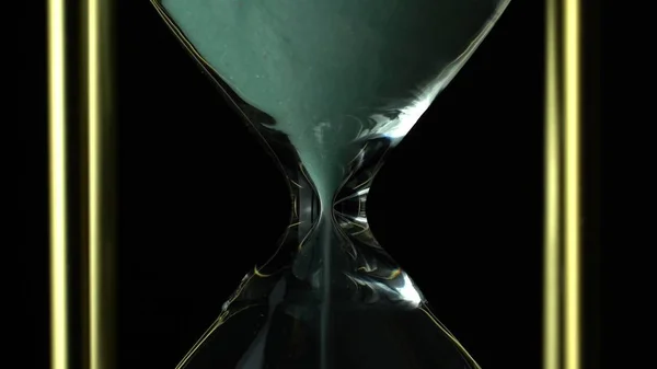 まだ砂時計の時間の概念。古いヴィンテージゴールドメタルフレーム — ストック写真